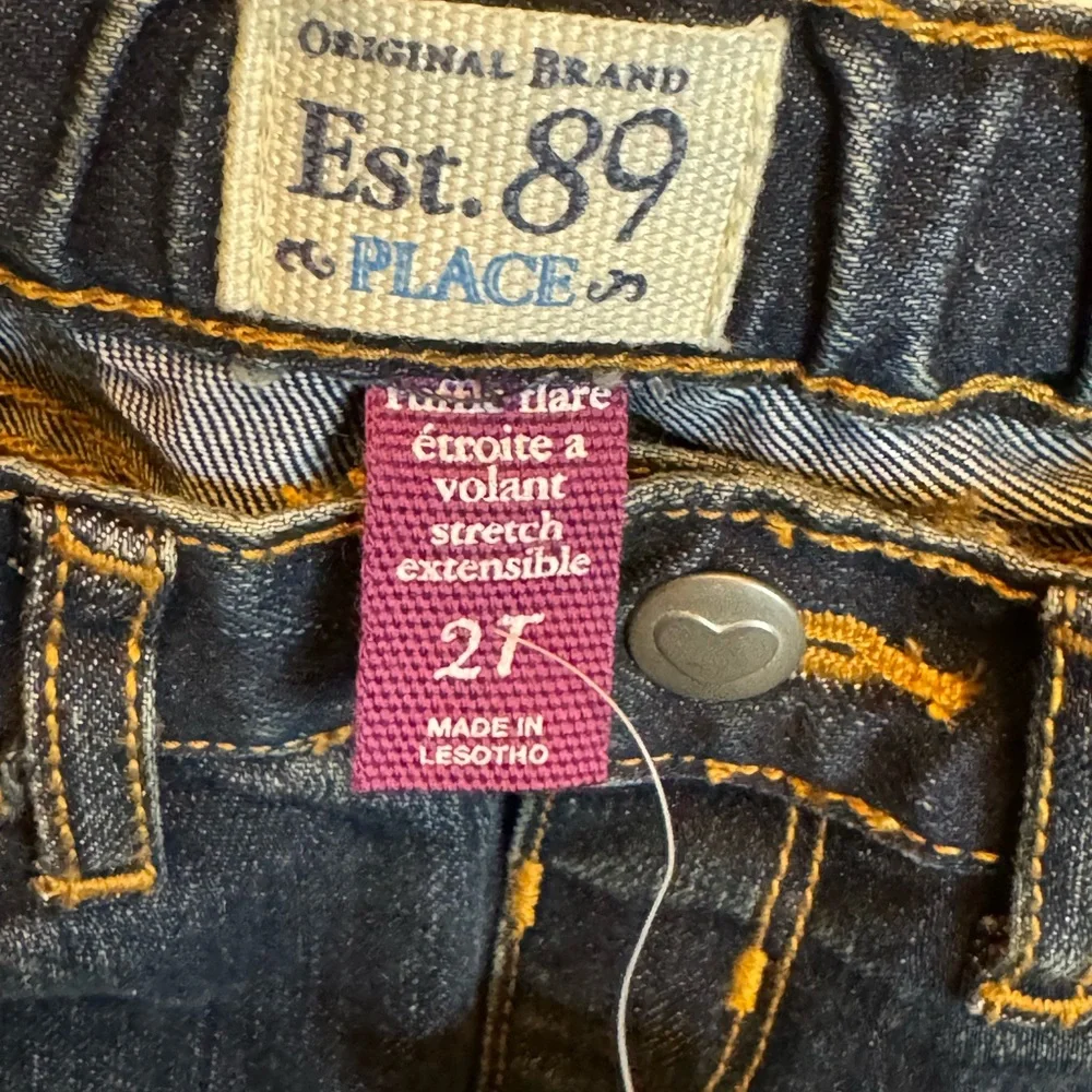NWT Children’s Place Ruffle Leg Dark Denim Boutique Size 2T